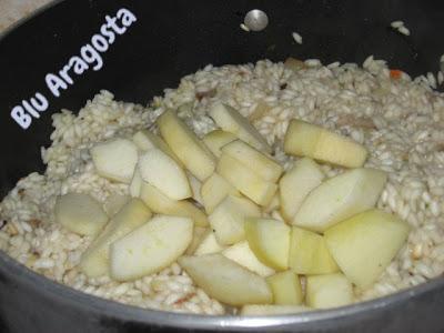 Risotto pere radicchio taleggio e noci