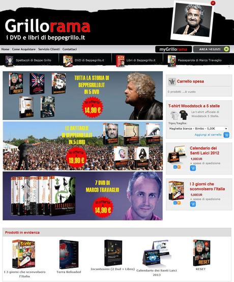 La bancarella di Beppe Grillo (...come s'offre...)