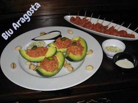 Appetizer di salmone e pistacchi americani