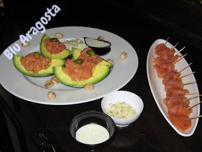 Appetizer di salmone e pistacchi americani