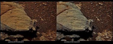 Curiosity sol 179 sol 232 MastCam right