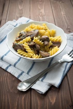 Fusilli funghi e zafferano