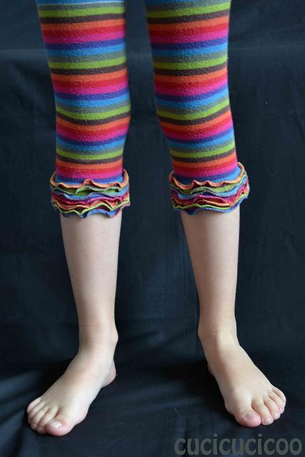 turning outgrown tights into fun leggings