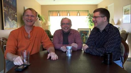 I tre protagonisti della serie (Dean Haglund, Tom Braidwood, Bruce Harwood) nel 2012