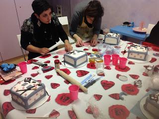 Corso cake design a Seregno, tema Make up cake!