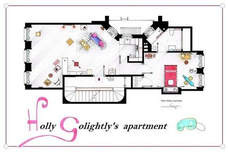 La planimetria dell'appartamento di Holly Golightly