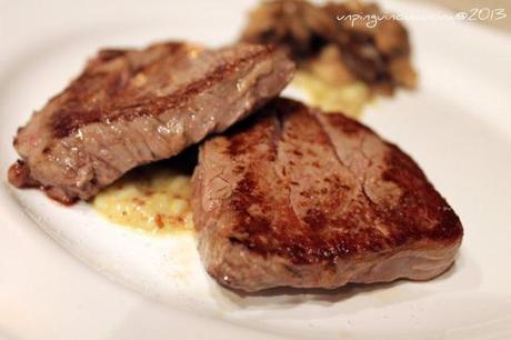 Filetto con vinaigrette al tartufo e funghi