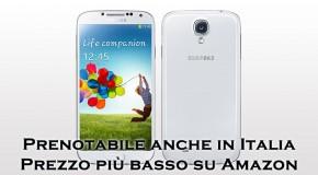 Samsung Galaxy S4: prenotabile anche in Italia, prezzo più basso su Amazon - Logo