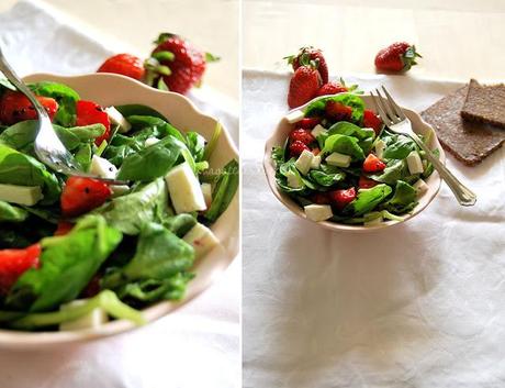 Insalata di spinaci e fragole