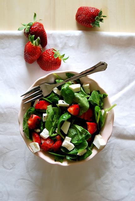 Insalata di spinaci e fragole