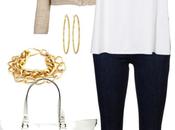 Look giorno: white, beige chains