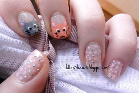 Nail Art || Time spent with cats is never wasted