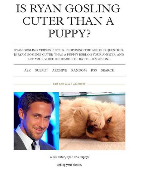 Is Ryan Gosling cuter than a puppy?