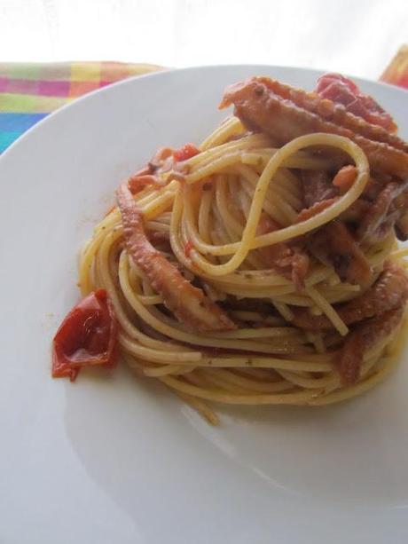 Spaghetti con Guazzetto di Totani Affogati della Mutter .