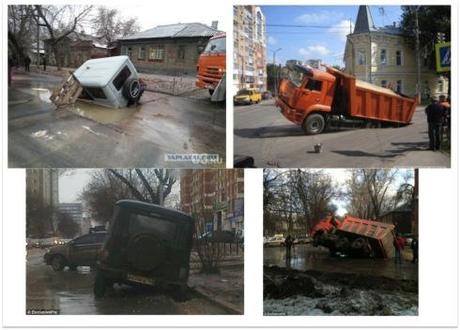 Foto dei sinkhole di Samara