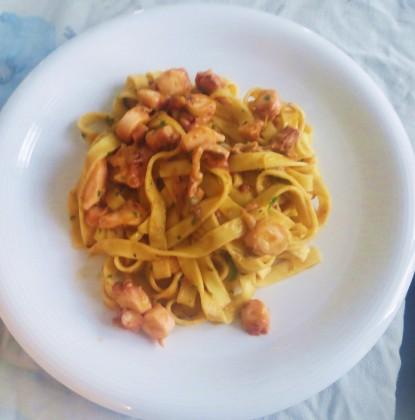 Tagliatelle sul polpo