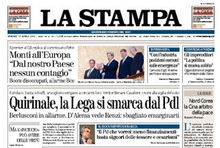 La prima pagina che racconta l'Italia