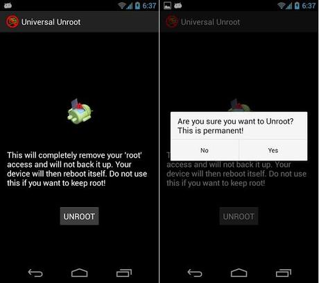 Universal-Unroot-Screen