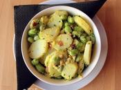 Insalata patate novelle, fave pancetta