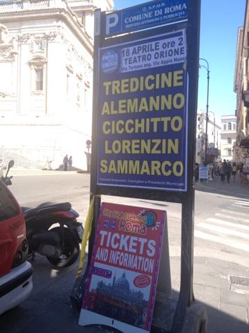 Ma Giovedì 18, al Teatro Orione, non sarebbe bello organizzare una
manifestazione di protesta? Facciamolo santiddio