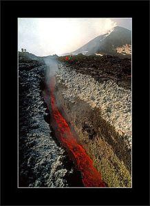 Canale lavico sull'Etna