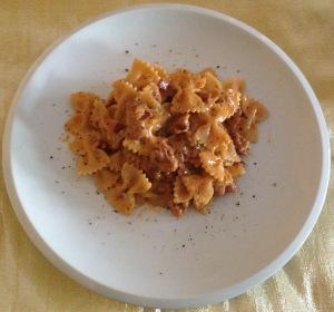 farfalle speck e noci