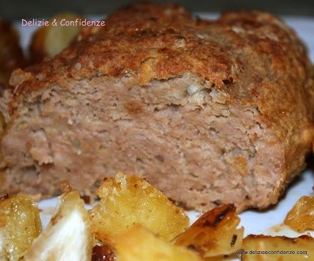 Polpettone alla manioca con manioca e patate al forno