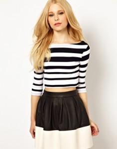 Primavera Estate 2013: TOP CORTO must have di stagione asos top corto righe