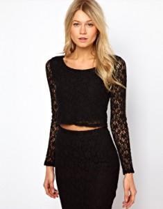 Primavera Estate 2013: TOP CORTO must have di stagione asos top corto completo pizzo nero