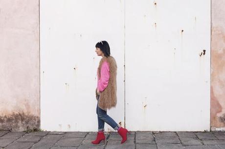 smilingischic, fashion blog, pink and red, spring, occhiali da sole Max & Co , outfit 