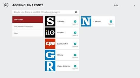 Applicazione Notizie Windows 8