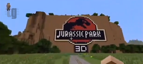 Jurassic Park ricreato con Minecraft