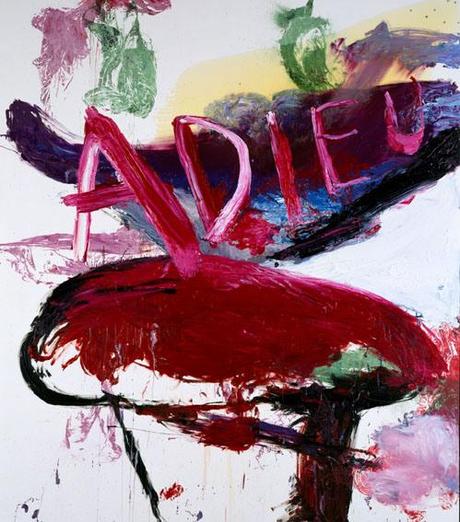 JULIAN SCHNABEL, Adieu, 1995, Olio e resina su tela, cm 274x243, Collezione privata