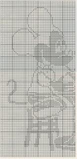 Topolino e Minnie al bar, schema per il filet