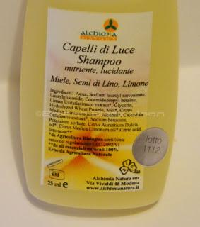 [Alchimia Natura] - Capelli di Luce - Shampoo nutriente, lucidante - Miele, semi di lino, limone.