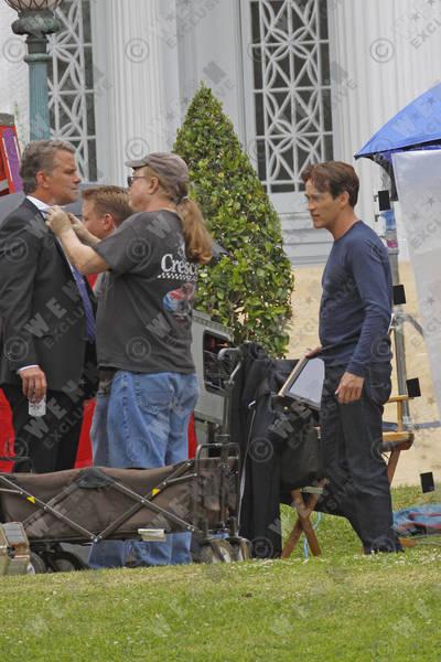 Stephen Moyer sul set della Stagione 6