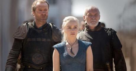 Ian-Glen-Emilia-Clarke-and-Ian-McElhinney-in-Game-of-Thrones-Walk-of-Punishment