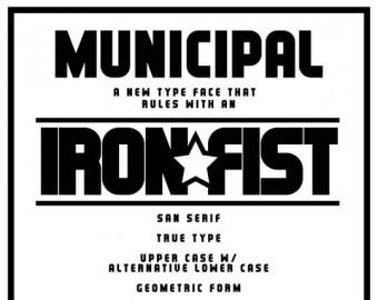 municipal free font