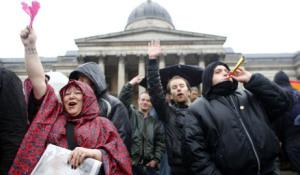 Anti-Thatcher demonstration in Trafalgar Square