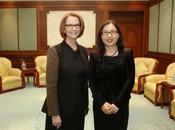 Madame Yafang (Huawei) incontrato Pechino Primo Ministro australiano Julia Gillard