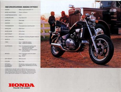 Vintage Brochures: Honda VF 700 C Magna 1985 (Usa)