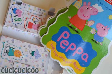 pieces from peppa pig easter eggs to cut up for homemade upcycled magnets