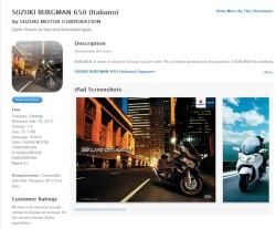 Suzuki Burgman 650 esordisce sull’Apple Store