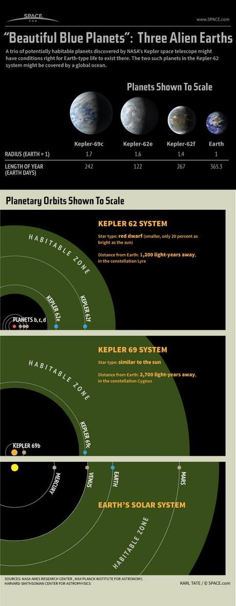 Find out about a  trio of possibly habitable super-Earths discovered by the Kepler space telescope , in this SPACE.com infographic.