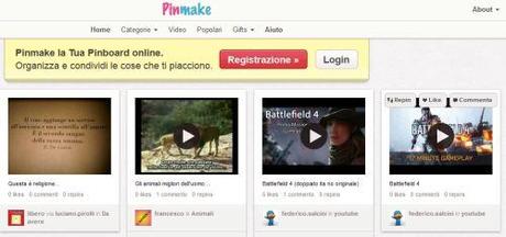 Pinmake: la bacheca virtuale per condividere le tue passioni