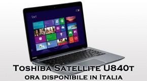 Toshiba Satellite U840t ora disponibile in Italia - Logo