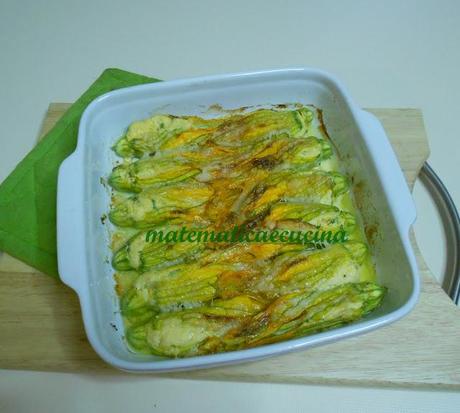 Fiori di Zucca alla Ricotta cotti al Forno