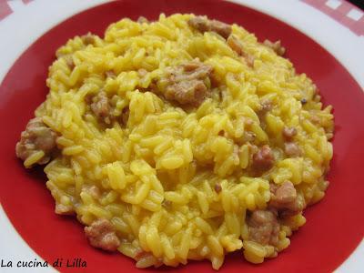 Riso e risotti: Risotto salsiccia e zafferano