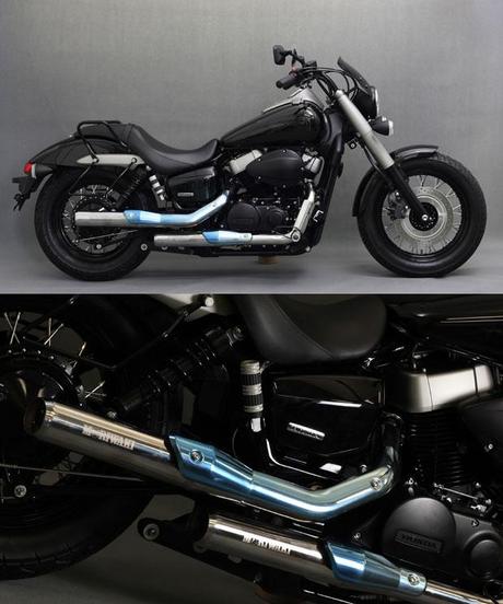 Moriwaki Galaxy Exhaust for Honda Shadow Phantom 750