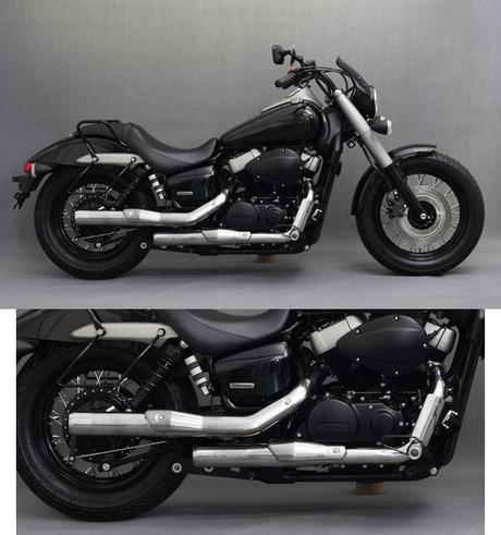 Moriwaki Galaxy Exhaust for Honda Shadow Phantom 750